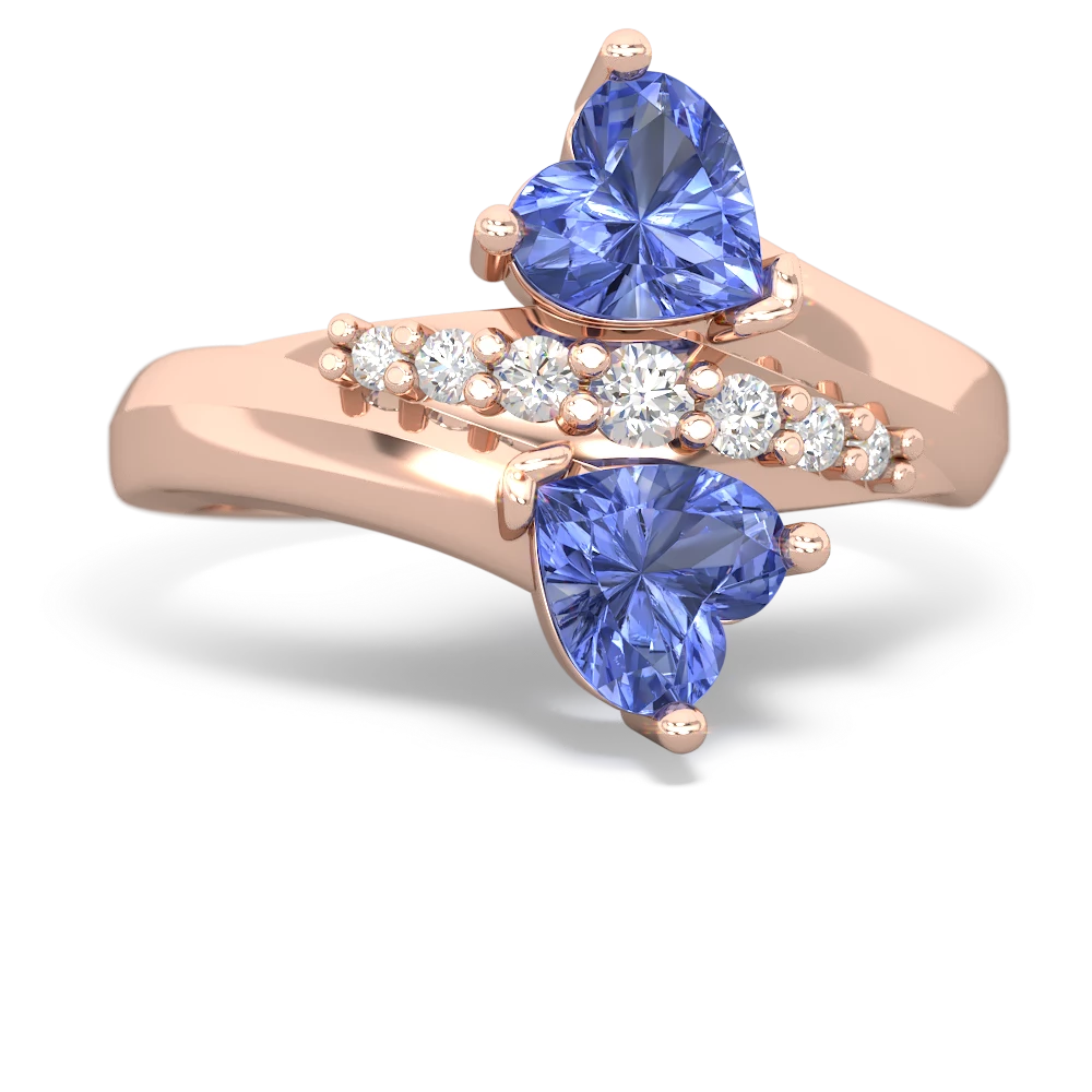 Tanzanite Heart To Heart 14K Rose Gold ring R2064