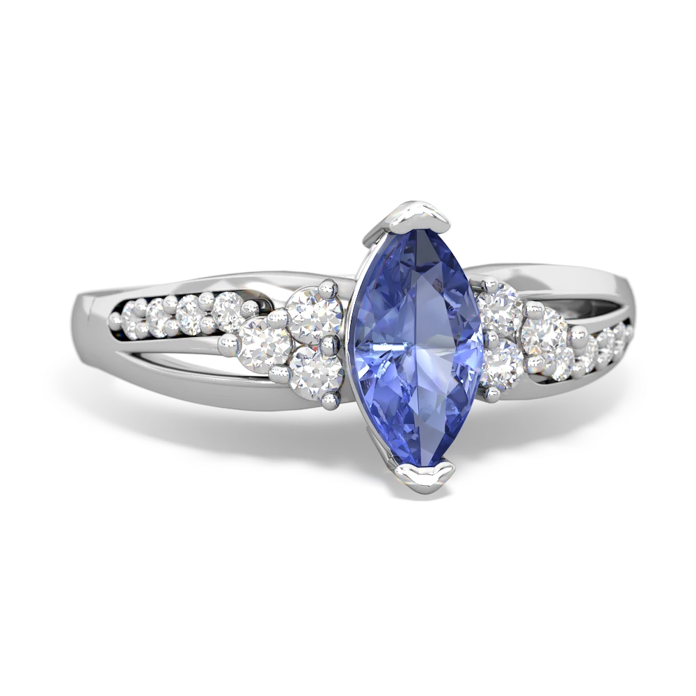 Tanzanite Royal Marquise 14K White Gold ring R2343