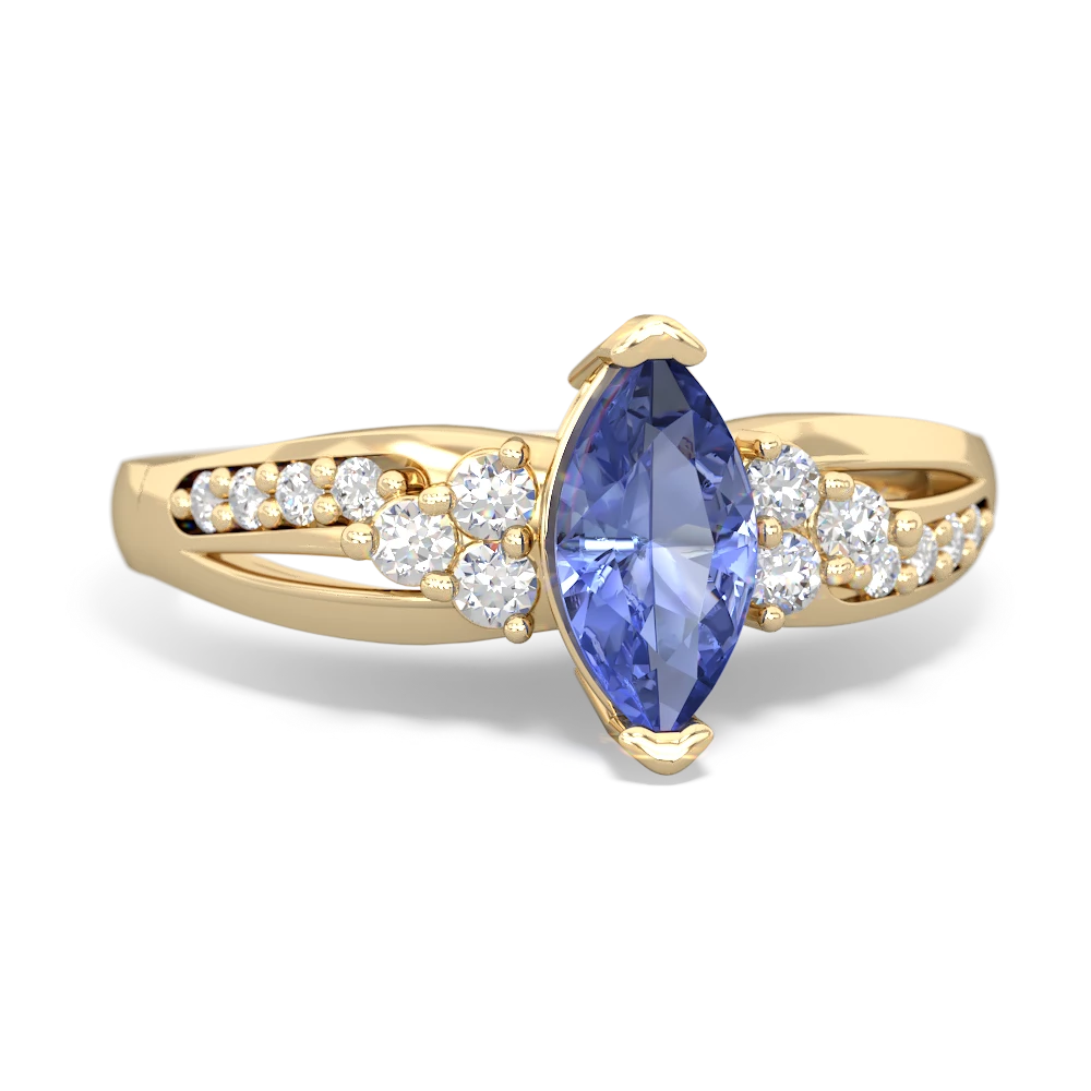 Tanzanite Royal Marquise 14K Yellow Gold ring R2343