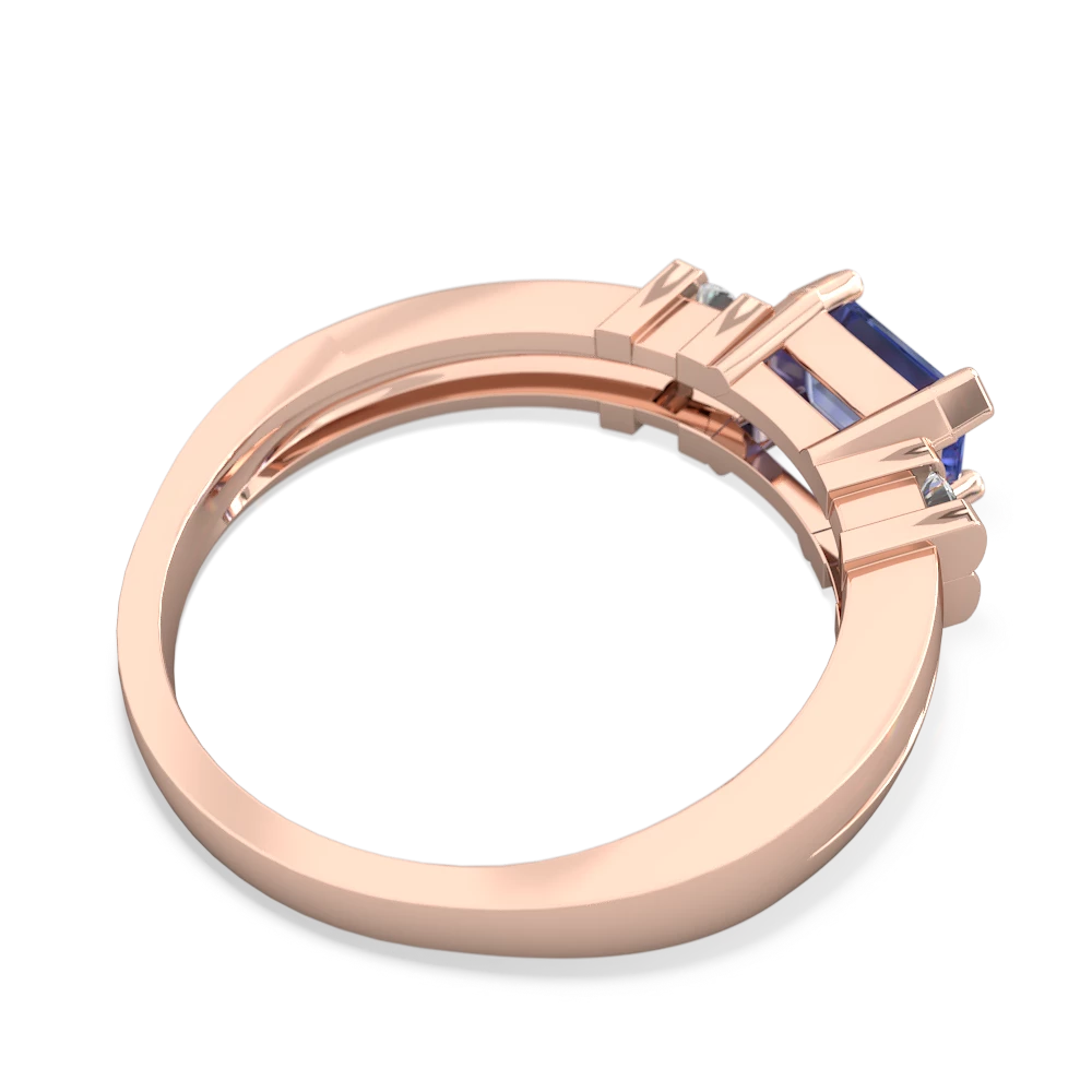 Tanzanite Art Deco East-West 14K Rose Gold ring R2590