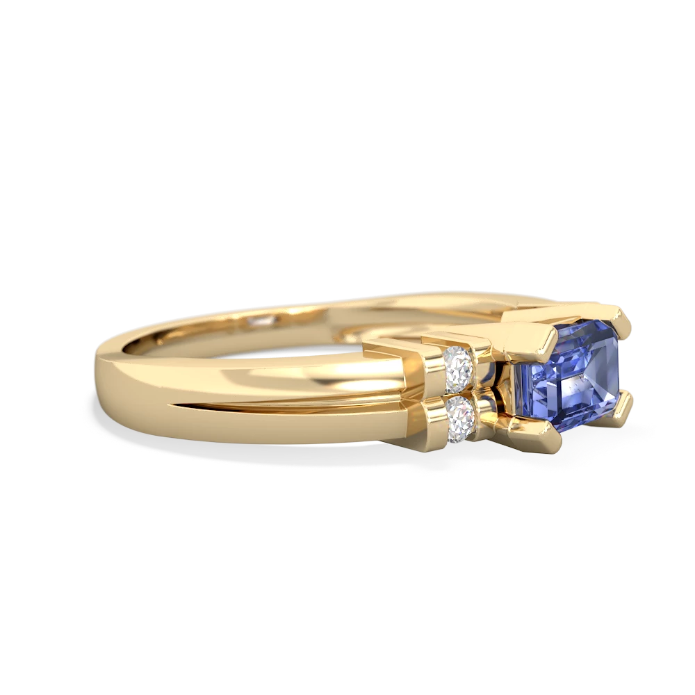 Tanzanite Art Deco East-West 14K Yellow Gold ring R2590