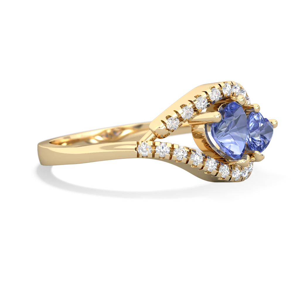 Tanzanite Mother And Child 14K Yellow Gold ring R3010