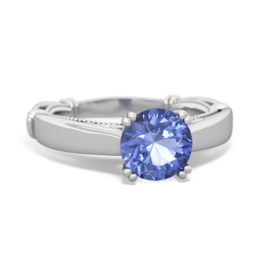 Tanzanite Renaissance 14K White Gold ring R27806RD