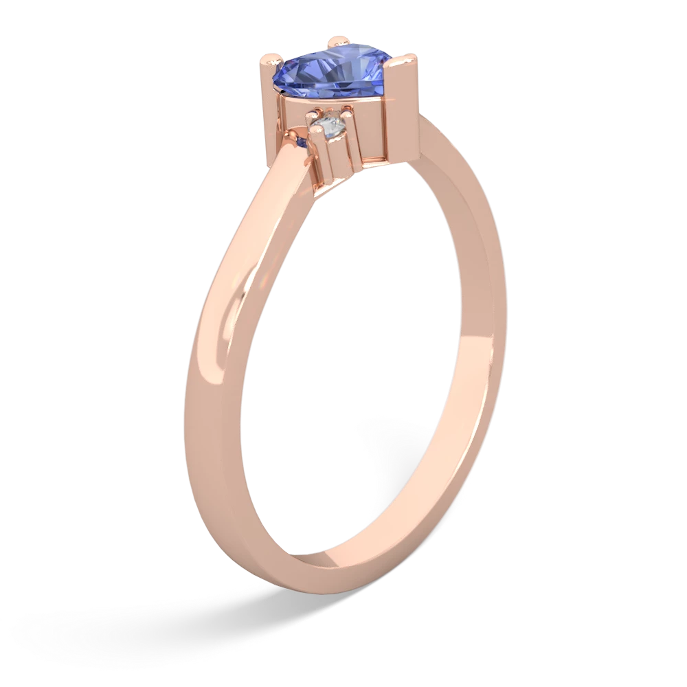 Tanzanite Delicate Heart 14K Rose Gold ring R0203