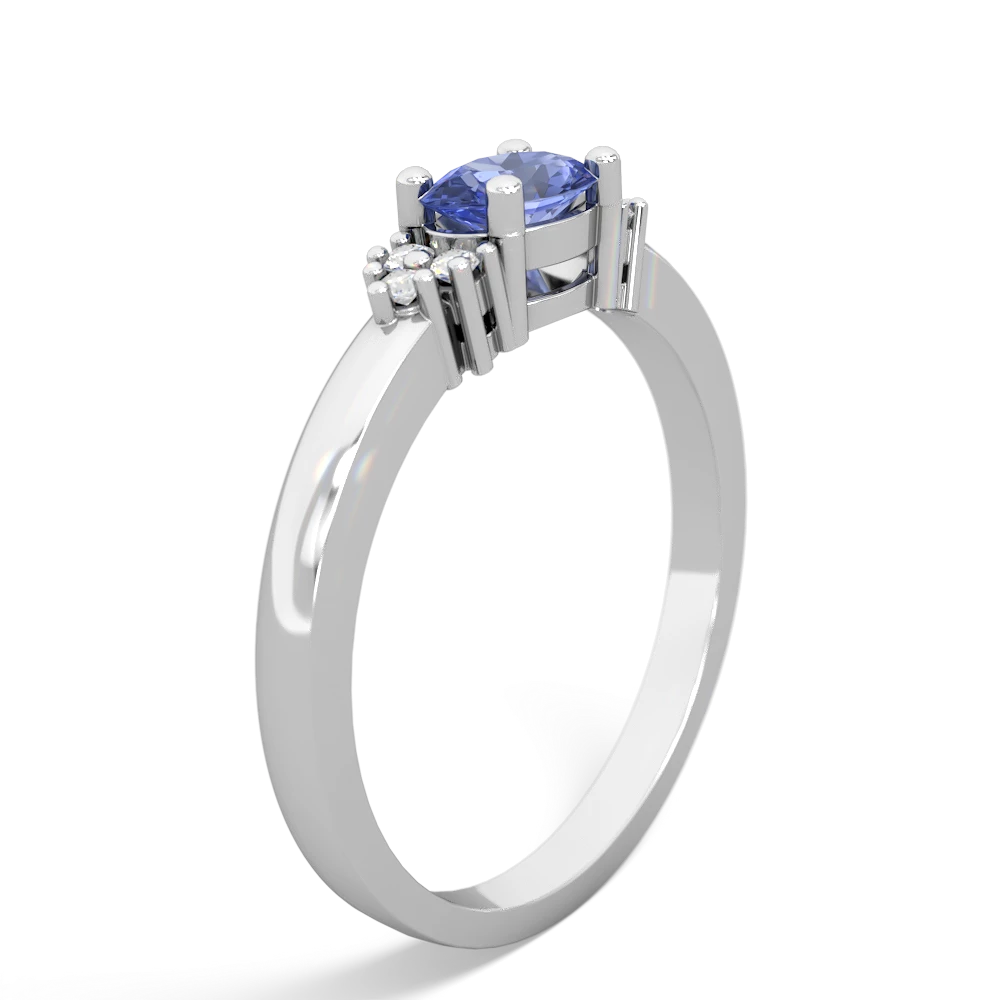 Tanzanite Simply Elegant East-West 14K White Gold ring R2480