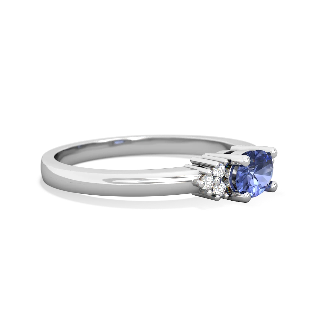 Tanzanite Simply Elegant East-West 14K White Gold ring R2480