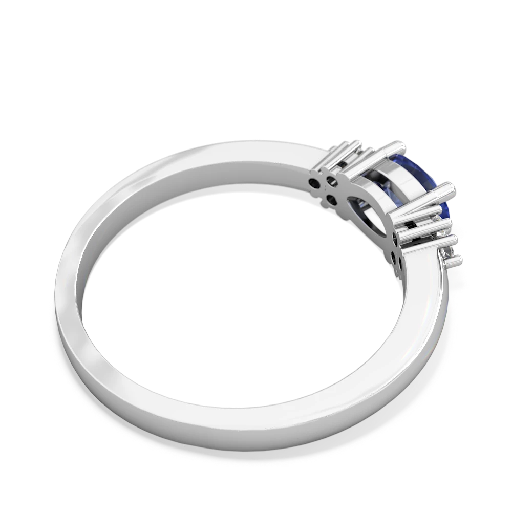 Tanzanite Simply Elegant East-West 14K White Gold ring R2480