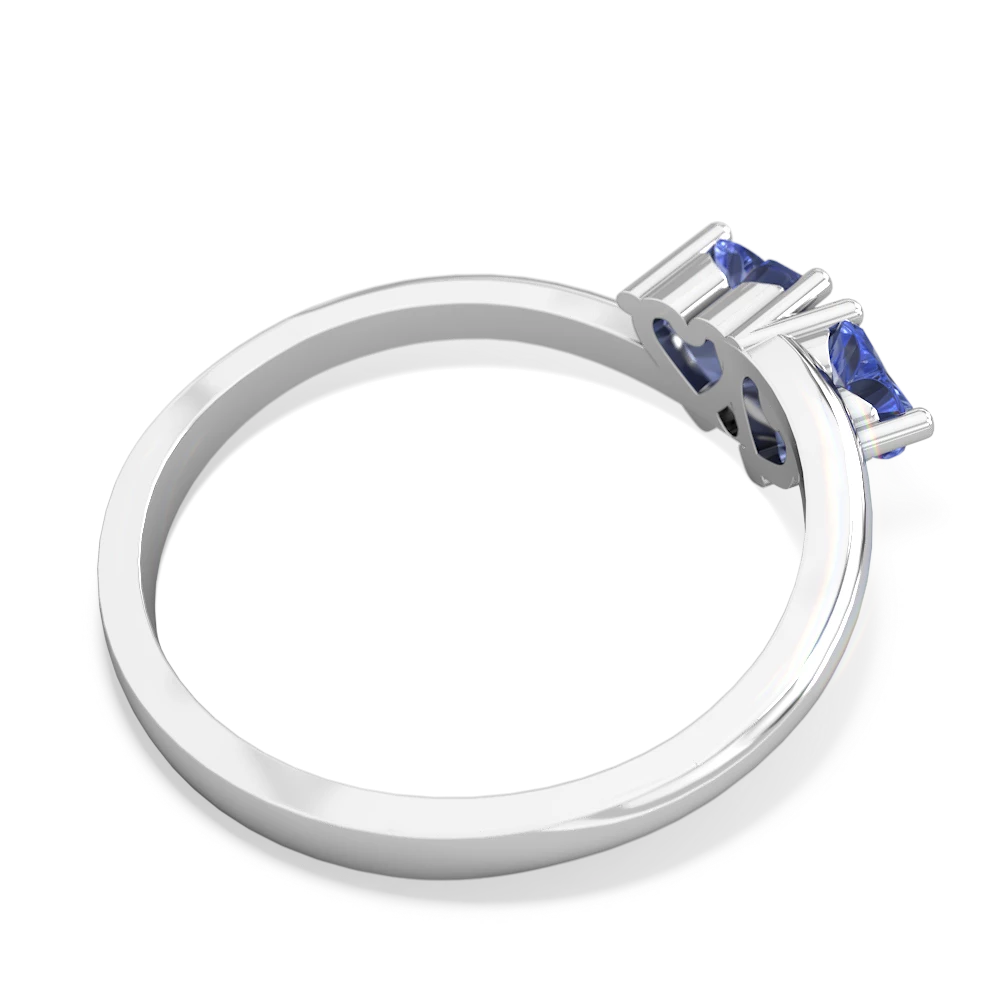 Tanzanite Sweethearts 14K White Gold ring R5260