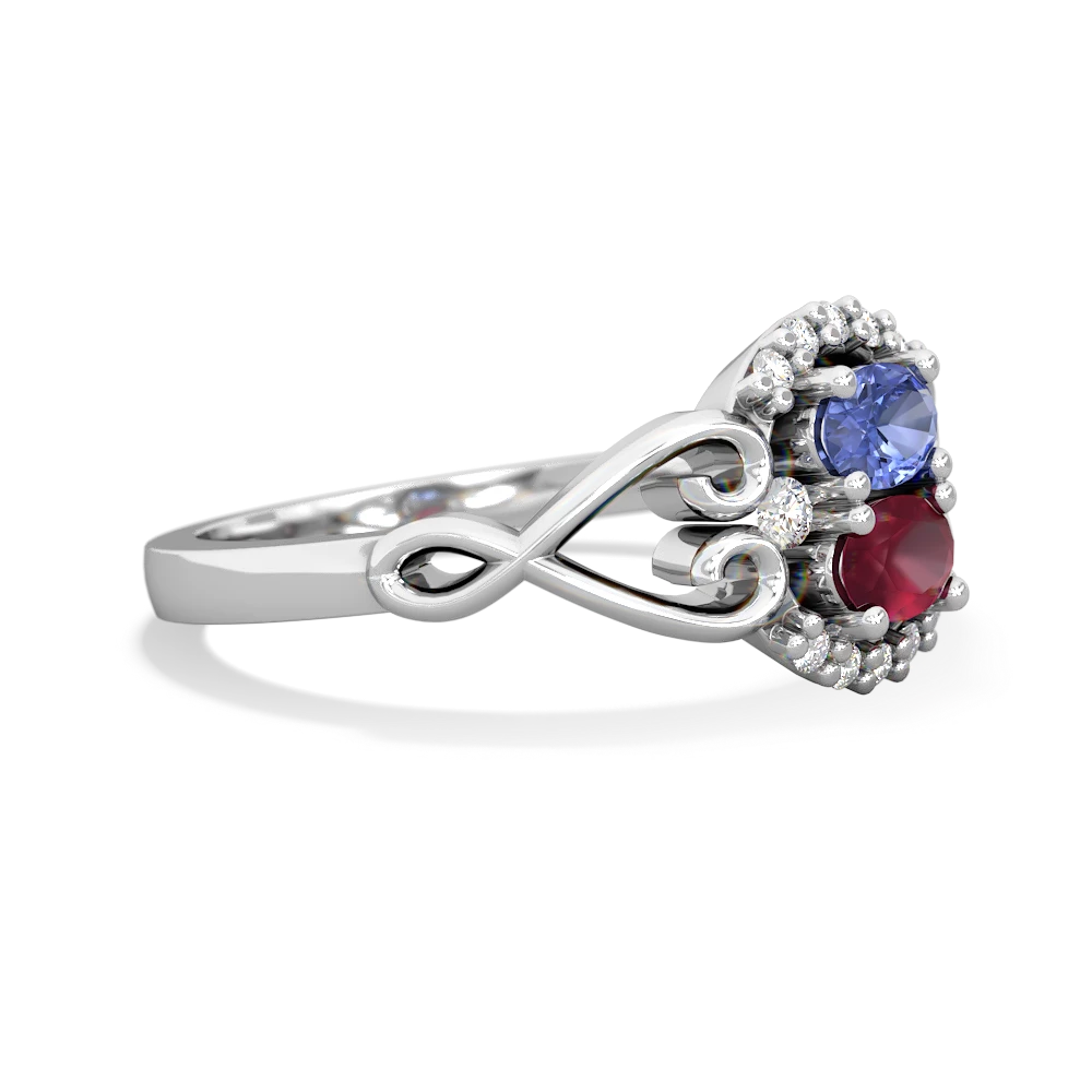 Tanzanite Love Nest 14K White Gold ring R5860