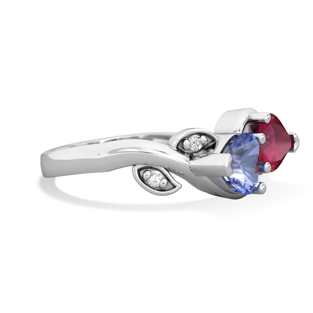 Tanzanite Floral Elegance 14K White Gold ring R5790