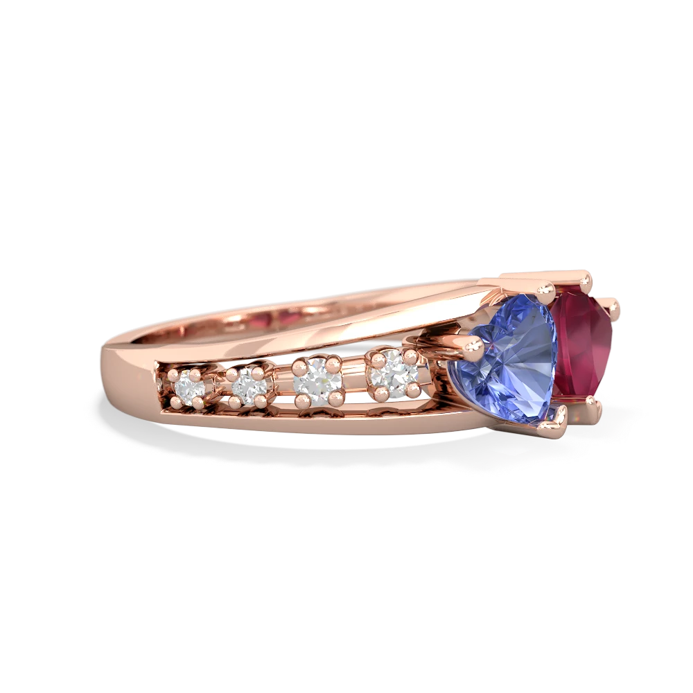 Tanzanite Heart To Heart 14K Rose Gold ring R3342