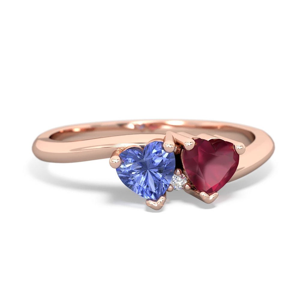 Tanzanite Sweethearts 14K Rose Gold ring R5260