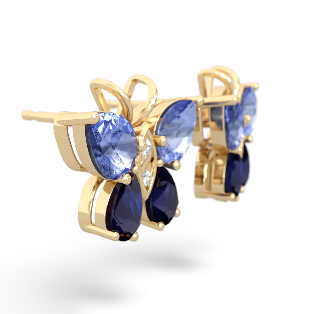 Tanzanite Butterfly 14K Yellow Gold earrings E2215