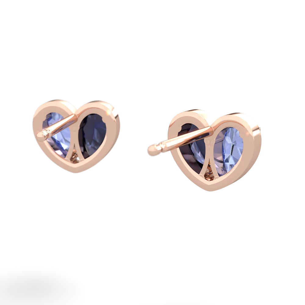 Tanzanite 'Our Heart' 14K Rose Gold earrings E5072