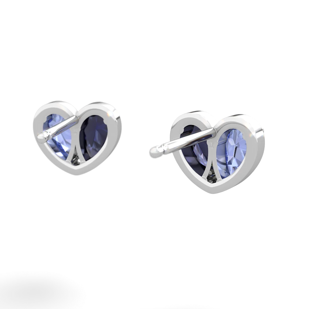 Tanzanite 'Our Heart' 14K White Gold earrings E5072