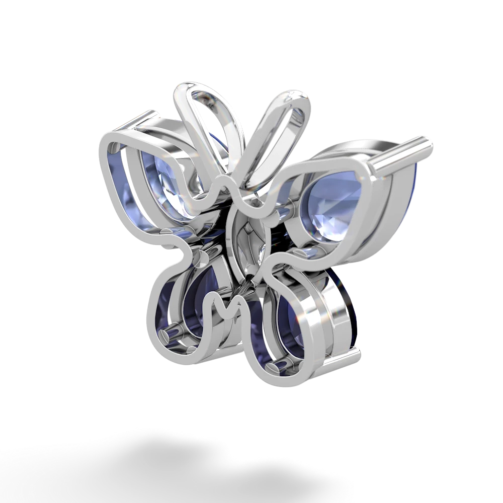 Tanzanite Butterfly 14K White Gold pendant P2215