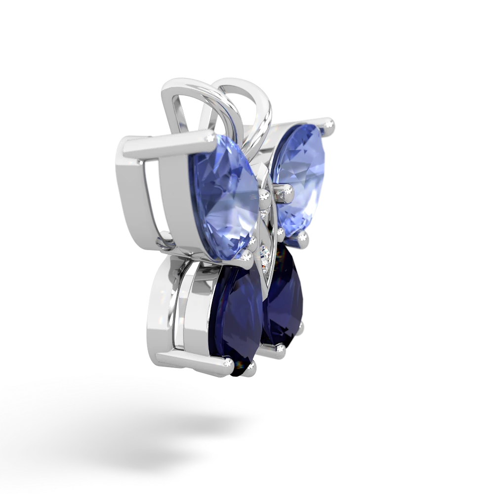 Tanzanite Butterfly 14K White Gold pendant P2215