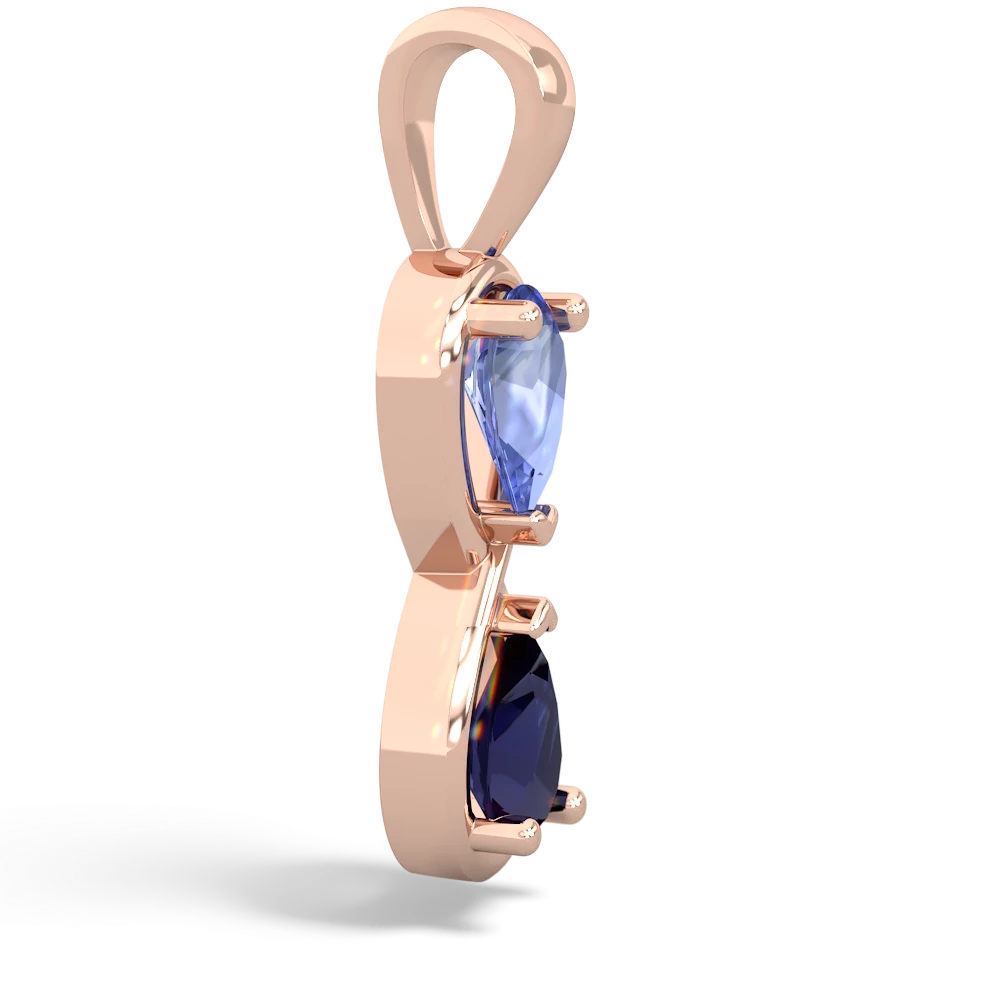 Tanzanite Infinity 14K Rose Gold pendant P5050