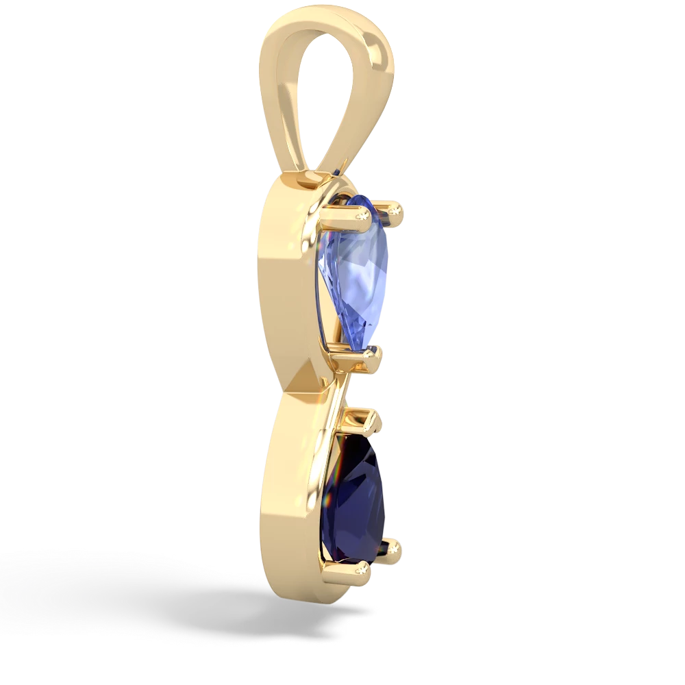 Tanzanite Infinity 14K Yellow Gold pendant P5050