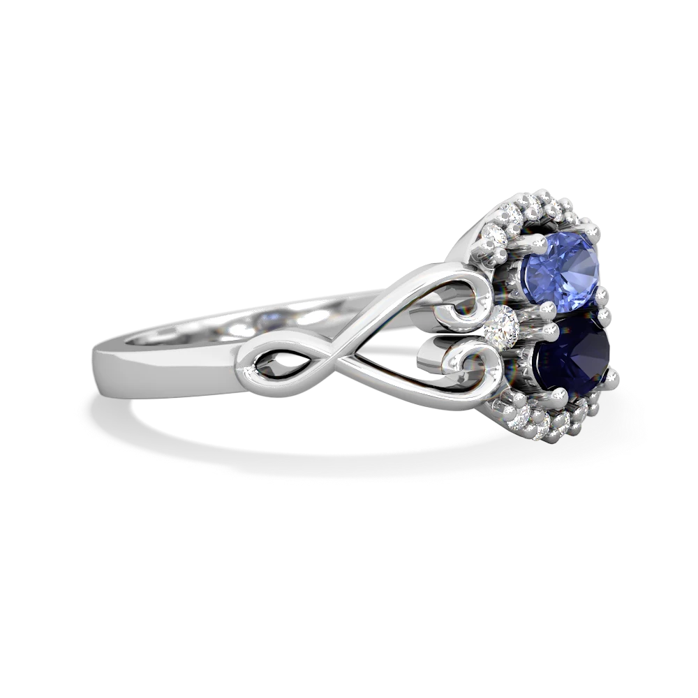 Tanzanite Love Nest 14K White Gold ring R5860