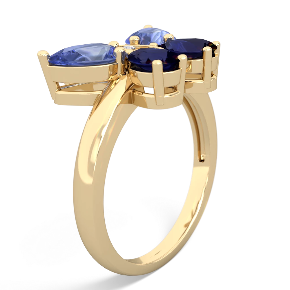 Tanzanite Butterfly 14K Yellow Gold ring R2215