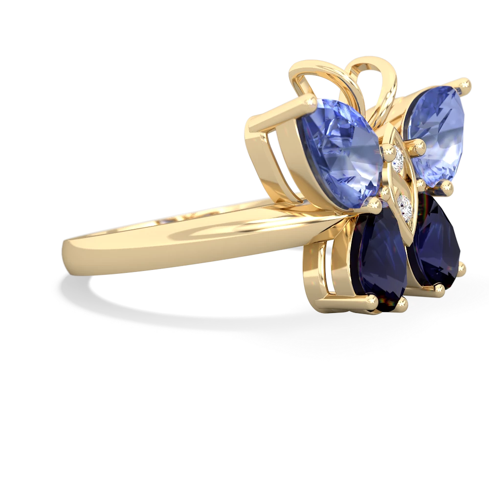 Tanzanite Butterfly 14K Yellow Gold ring R2215