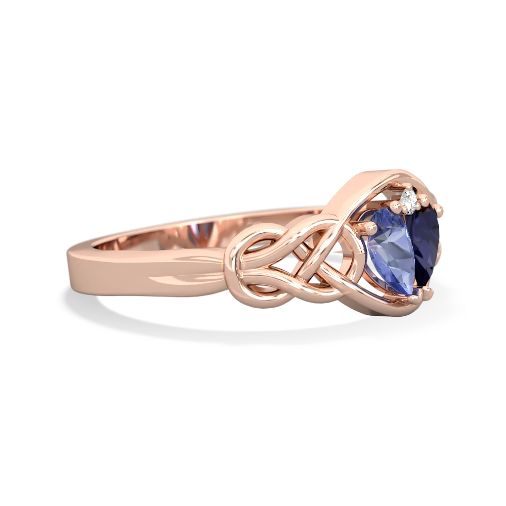 Tanzanite Celtic Love Knot 14K Rose Gold ring R5420