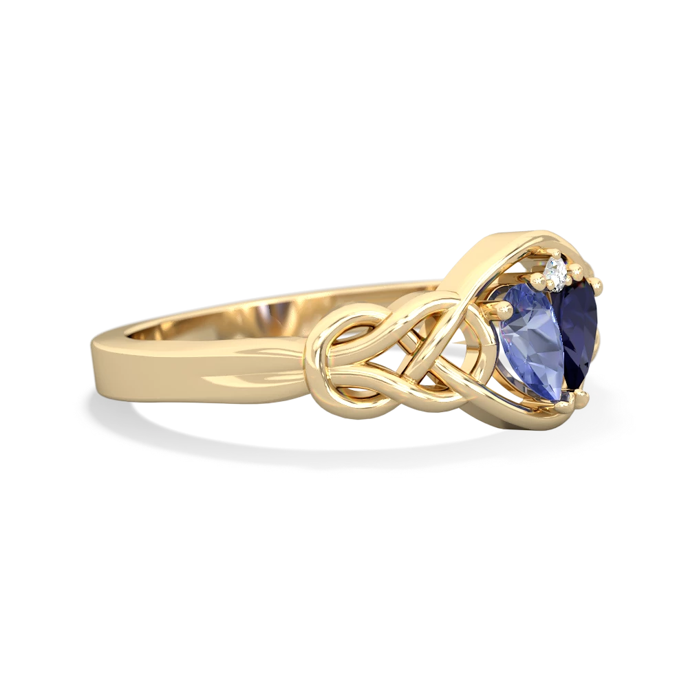 Tanzanite Celtic Love Knot 14K Yellow Gold ring R5420