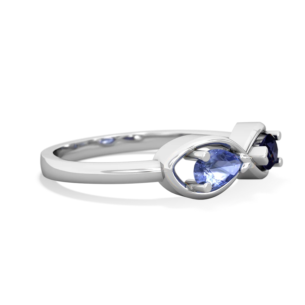 Tanzanite Infinity 14K White Gold ring R5050