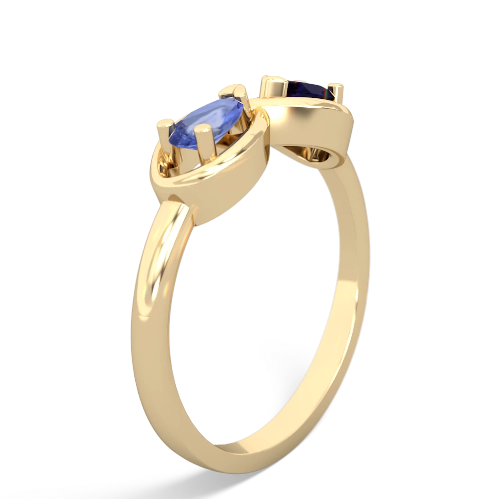 Tanzanite Infinity 14K Yellow Gold ring R5050