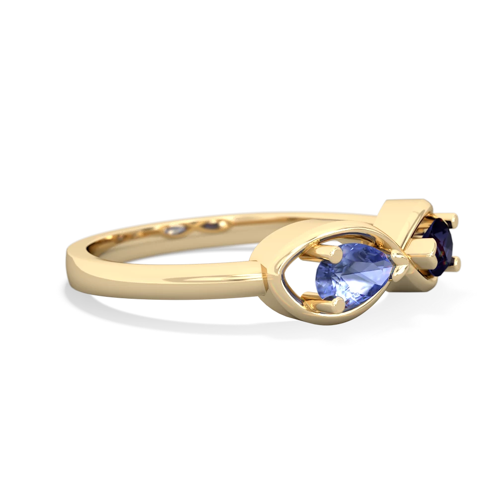 Tanzanite Infinity 14K Yellow Gold ring R5050