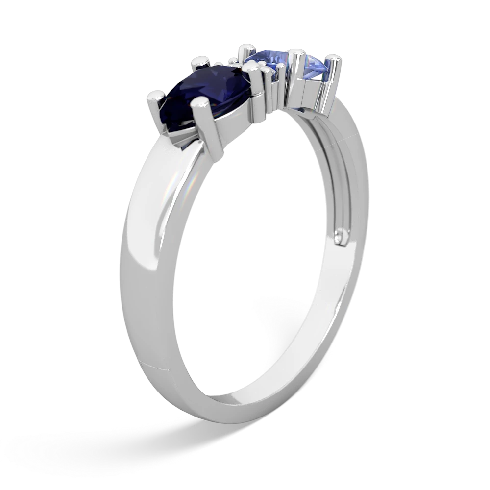 Tanzanite Pear Bowtie 14K White Gold ring R0865