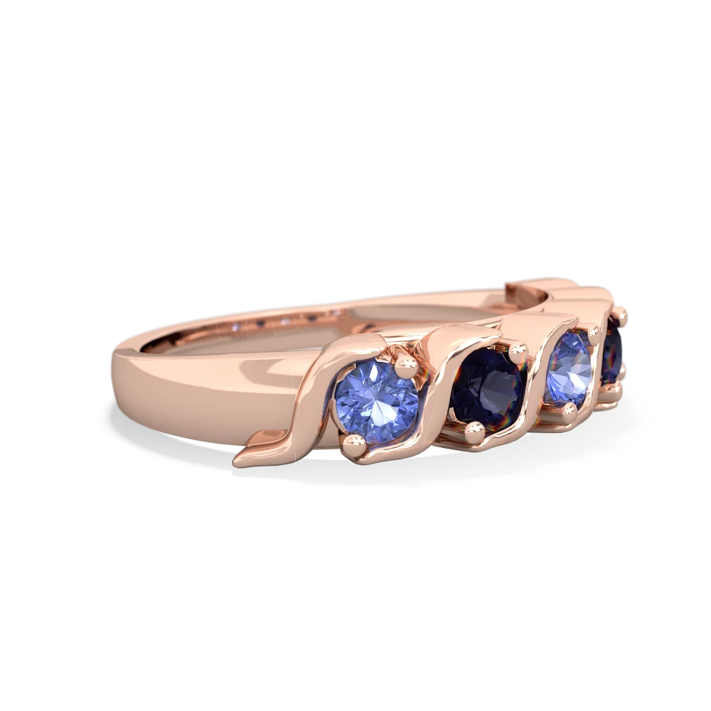 Tanzanite Anniversary Band 14K Rose Gold ring R2089