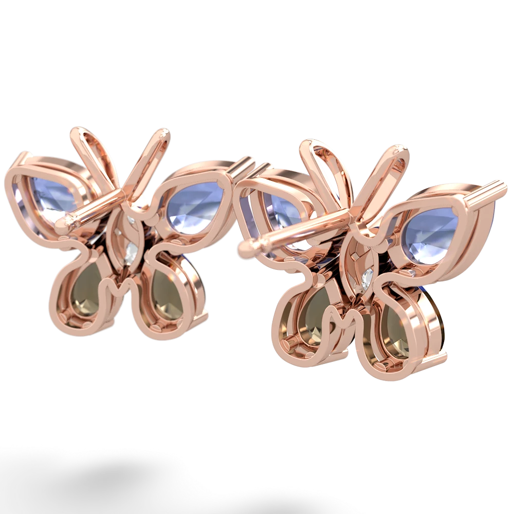 Tanzanite Butterfly 14K Rose Gold earrings E2215