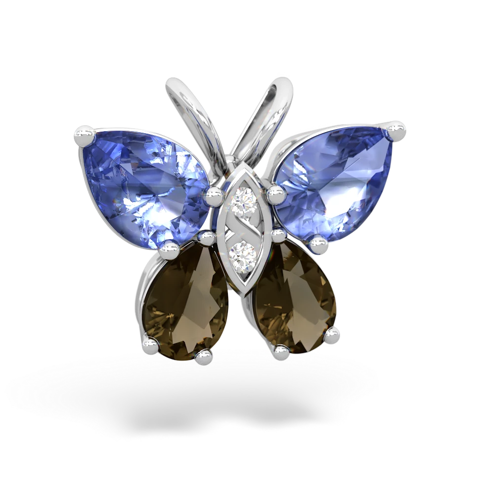 Tanzanite Butterfly 14K White Gold pendant P2215