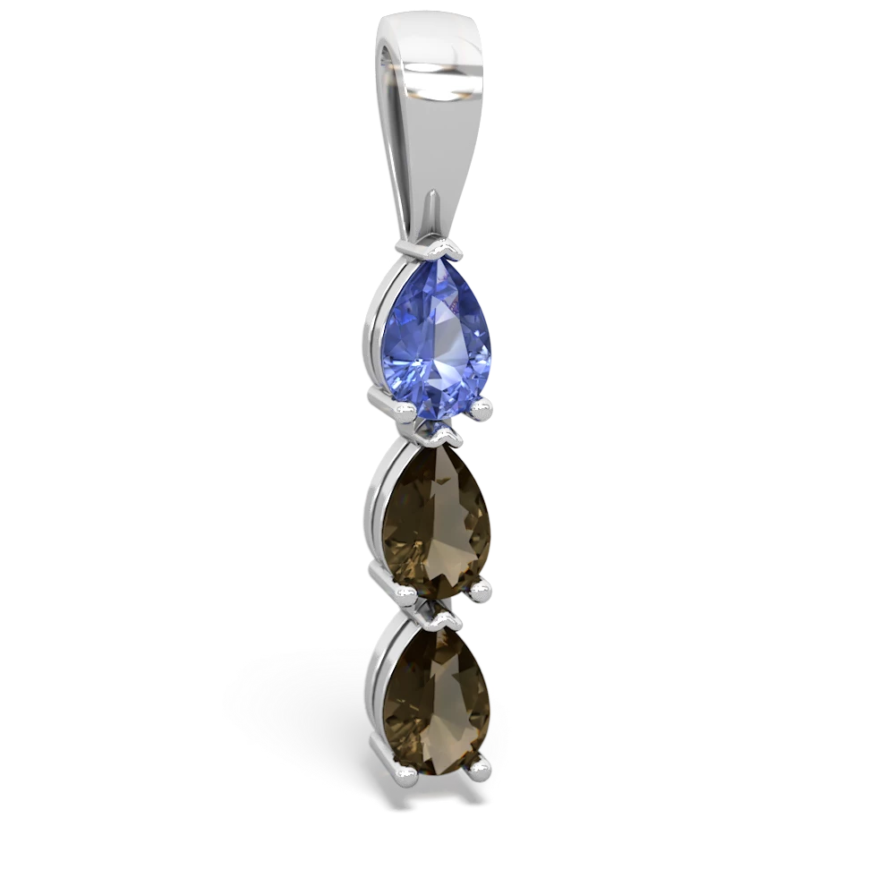 Tanzanite Dew Drops 14K White Gold pendant P2251