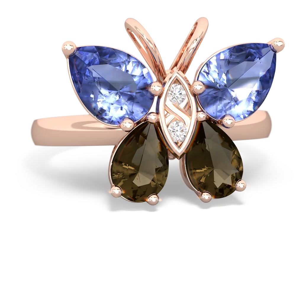 Tanzanite Butterfly 14K Rose Gold ring R2215