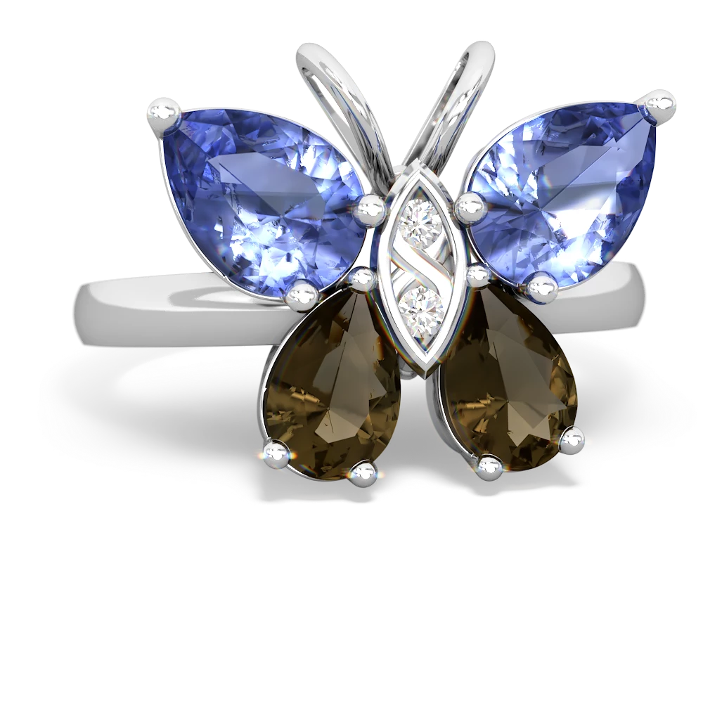 Tanzanite Butterfly 14K White Gold ring R2215