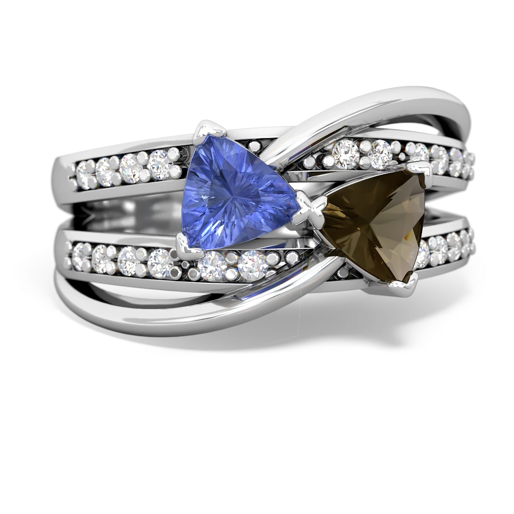 Tanzanite Bowtie 14K White Gold ring R2360