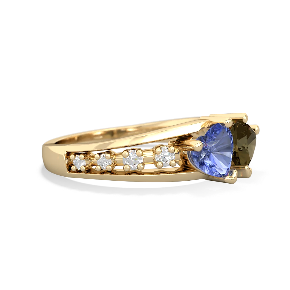 Tanzanite Heart To Heart 14K Yellow Gold ring R3342