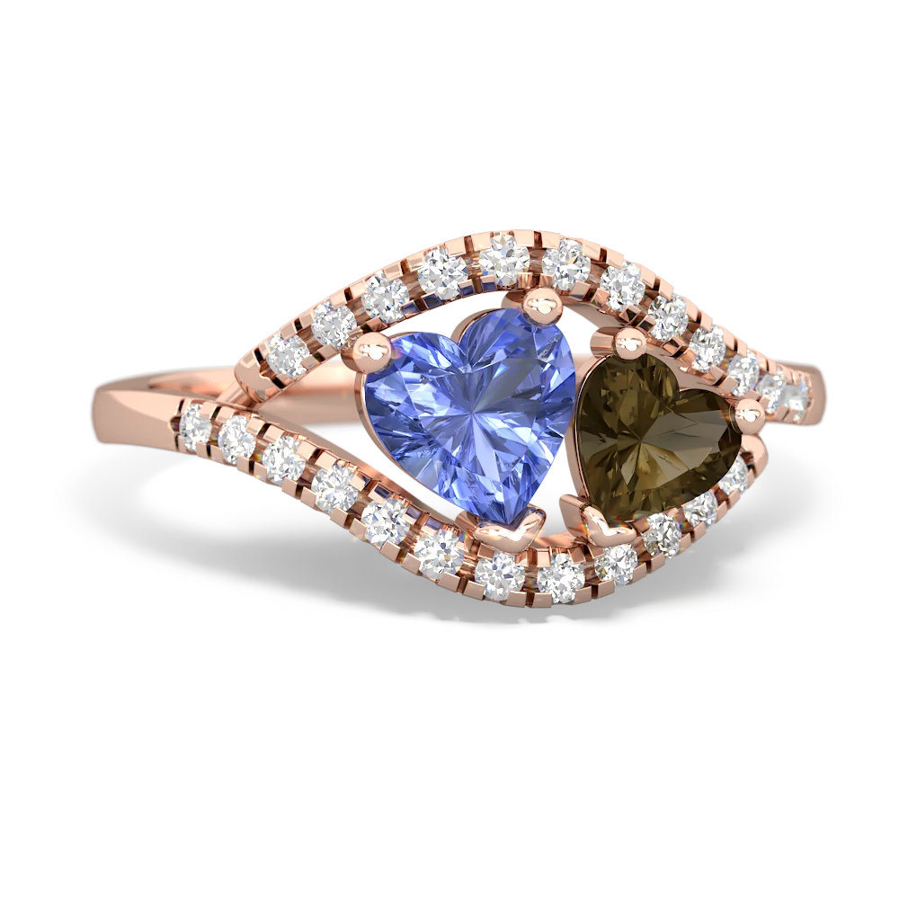 Tanzanite Mother And Child 14K Rose Gold ring R3010