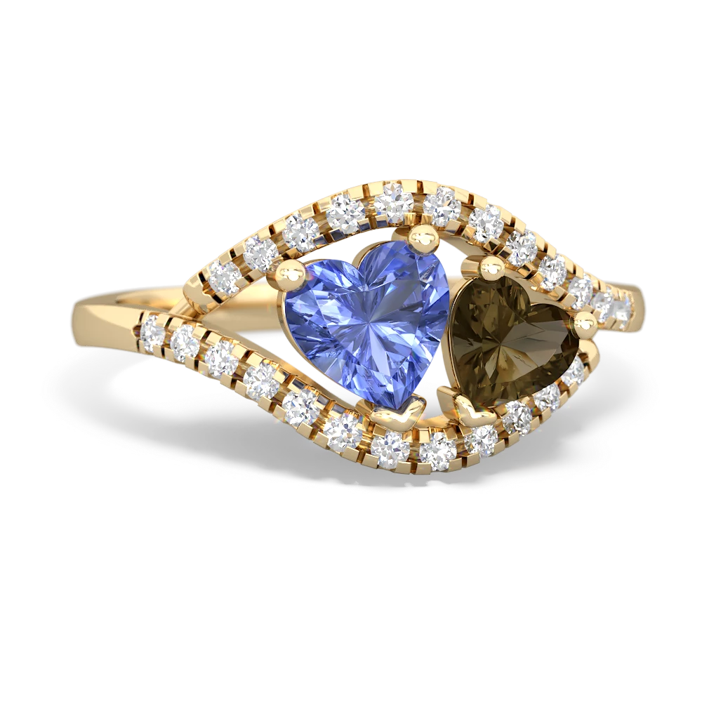 Tanzanite Mother And Child 14K Yellow Gold ring R3010