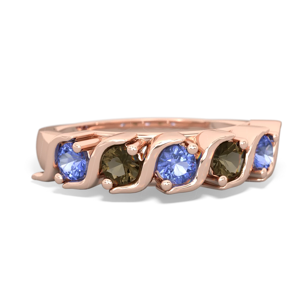 Tanzanite Anniversary Band 14K Rose Gold ring R2089