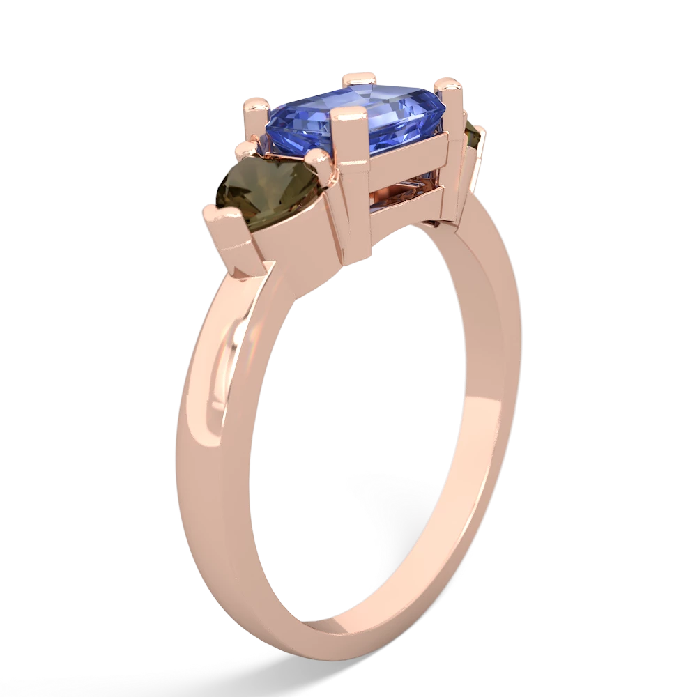 Tanzanite Three Stone 14K Rose Gold ring R5235