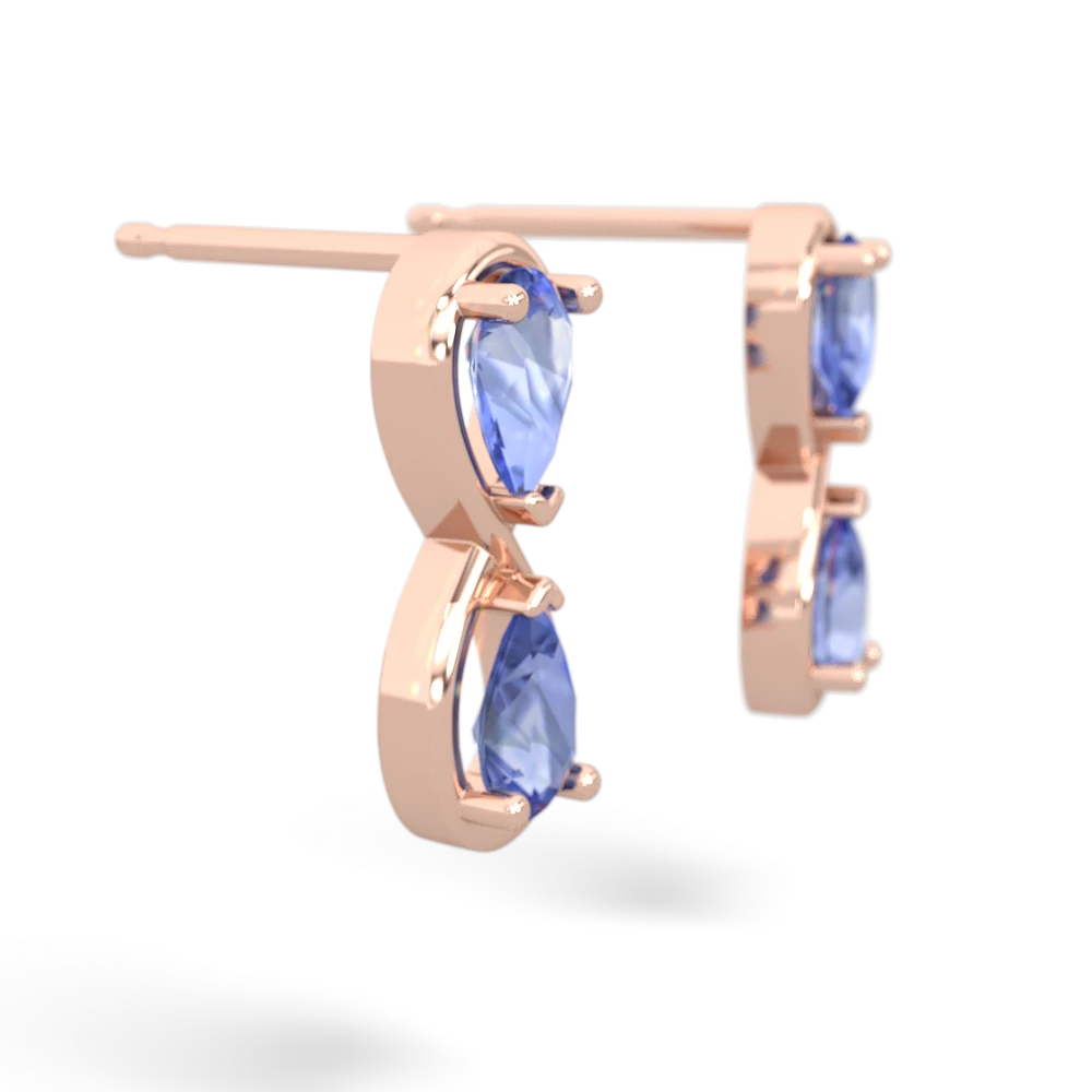 Tanzanite Infinity 14K Rose Gold earrings E5050