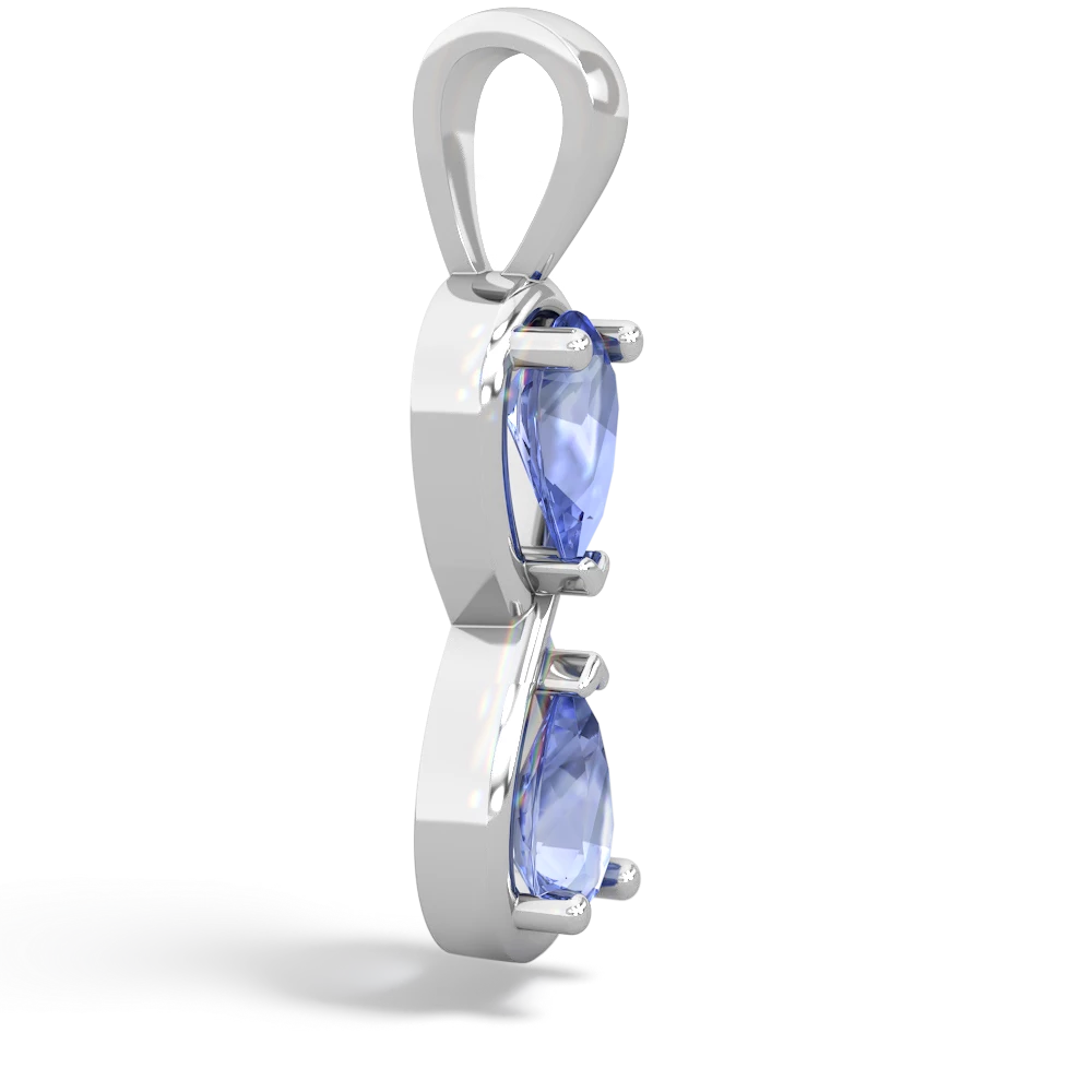 Tanzanite Infinity 14K White Gold pendant P5050