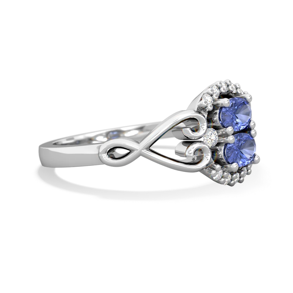 Tanzanite Love Nest 14K White Gold ring R5860