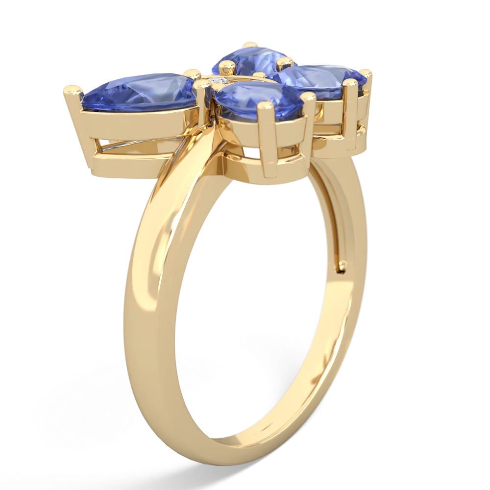 Tanzanite Butterfly 14K Yellow Gold ring R2215