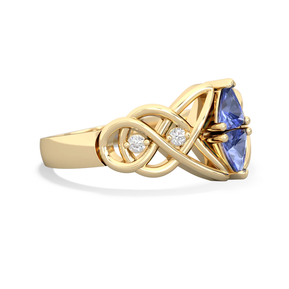 Tanzanite Keepsake Celtic Knot 14K Yellow Gold ring R5300