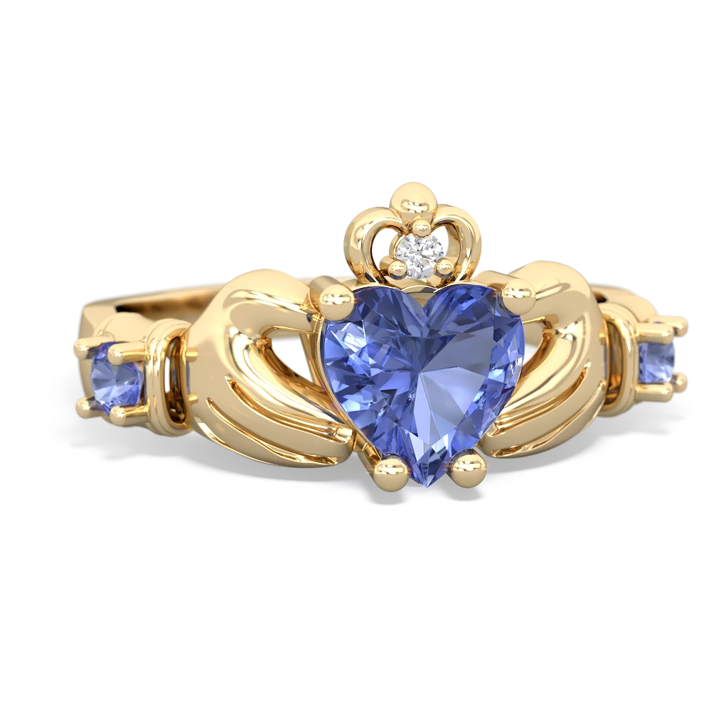 Alexandrite Claddagh Keepsake 14K Yellow Gold ring R5245